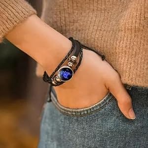 Amazon.com: Hyxowgt Spiritio Zodiac Leather Bracelet, Zodiac